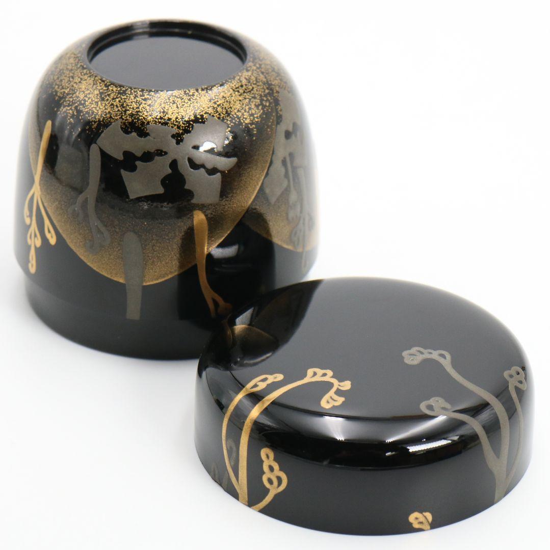 中村宗尹作 蕨 大棗 遠山蒔絵 茶道具 共箱 V876 N6