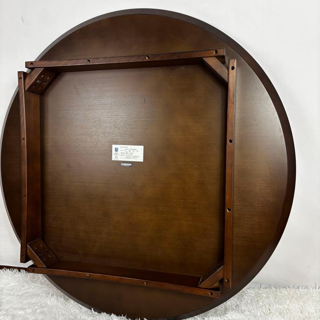 『美品』桜屋工業　CHERRY ダイニングテーブル　ブラウン　100×100