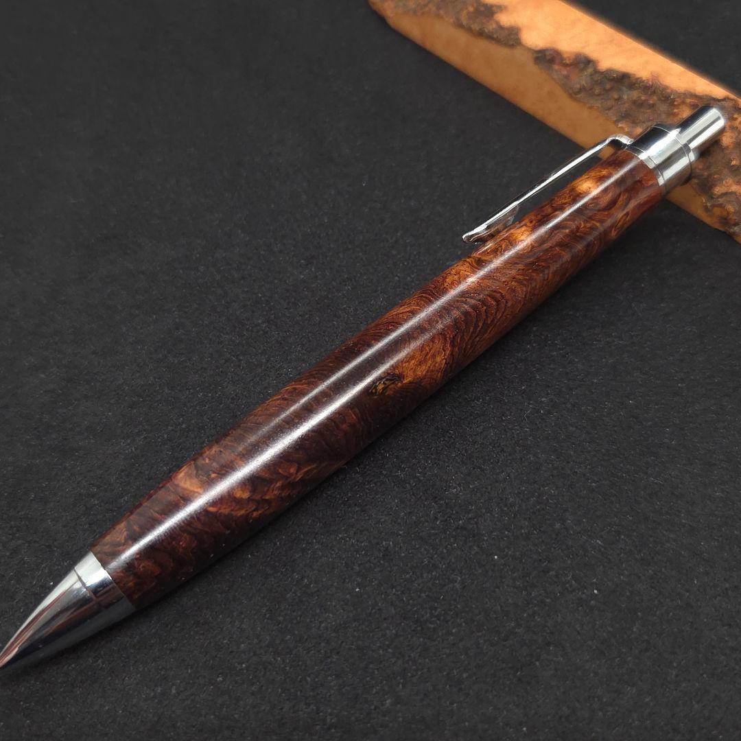 No.36ハンドメイド木軸シャーペンロースウッド瘤