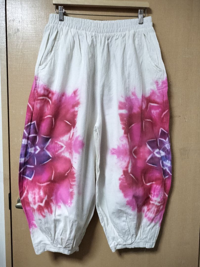 エスニック　タイダイ染め　アラジンパンツ　天然コットン　新品　タイ製