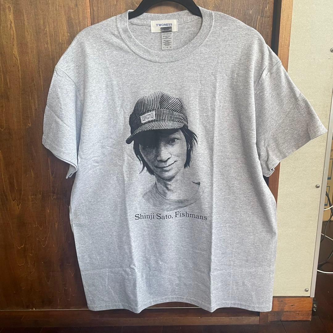 TWONESSフィッシュマンズ 佐藤伸治 Tシャツ Lサイズ グレー TWONESS