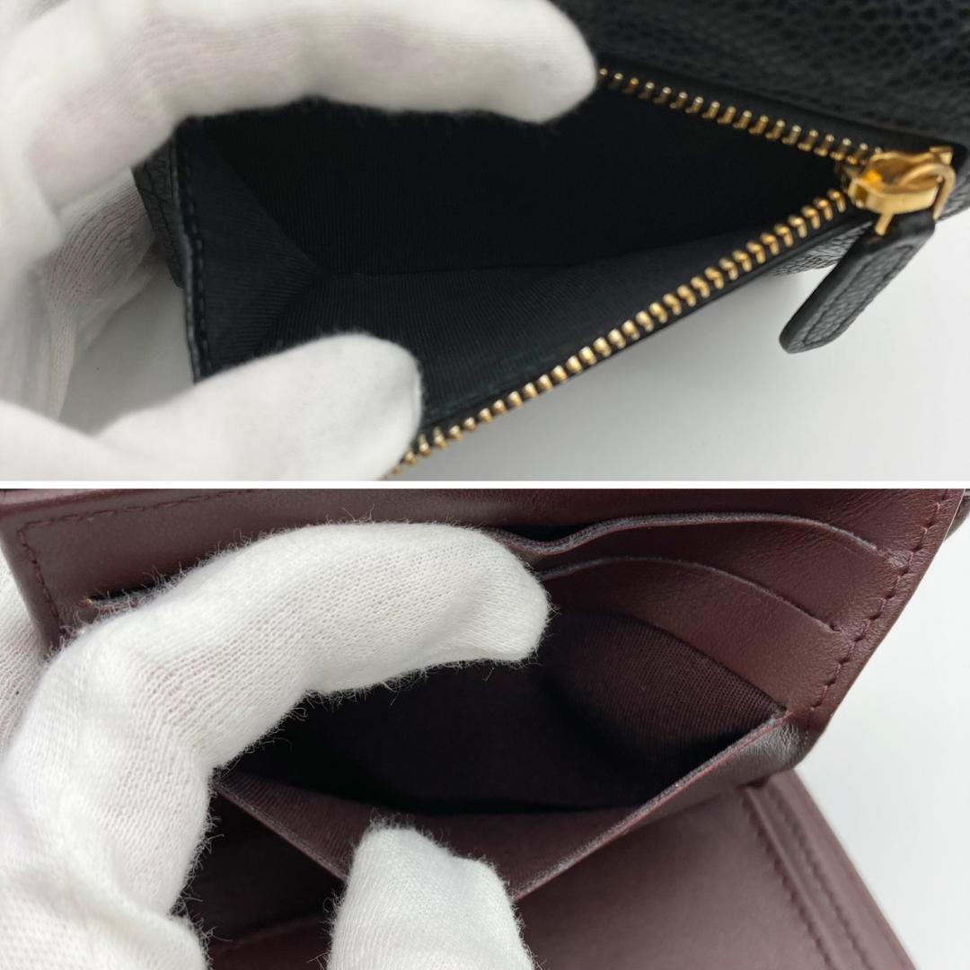 シャネル　クラシック　マトラッセ　三つ折り財布　キャビアスキン　670