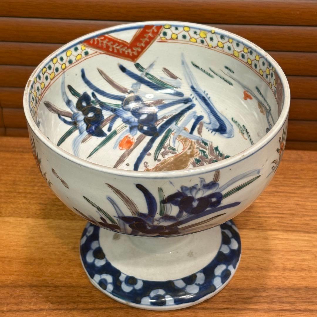 江戸時代 古伊万里 赤絵 鯉の滝登り 縁起物 杯