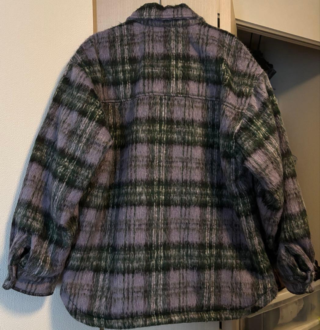 N a p t i m e . チェック中綿ジャケット パープル - メルカリ