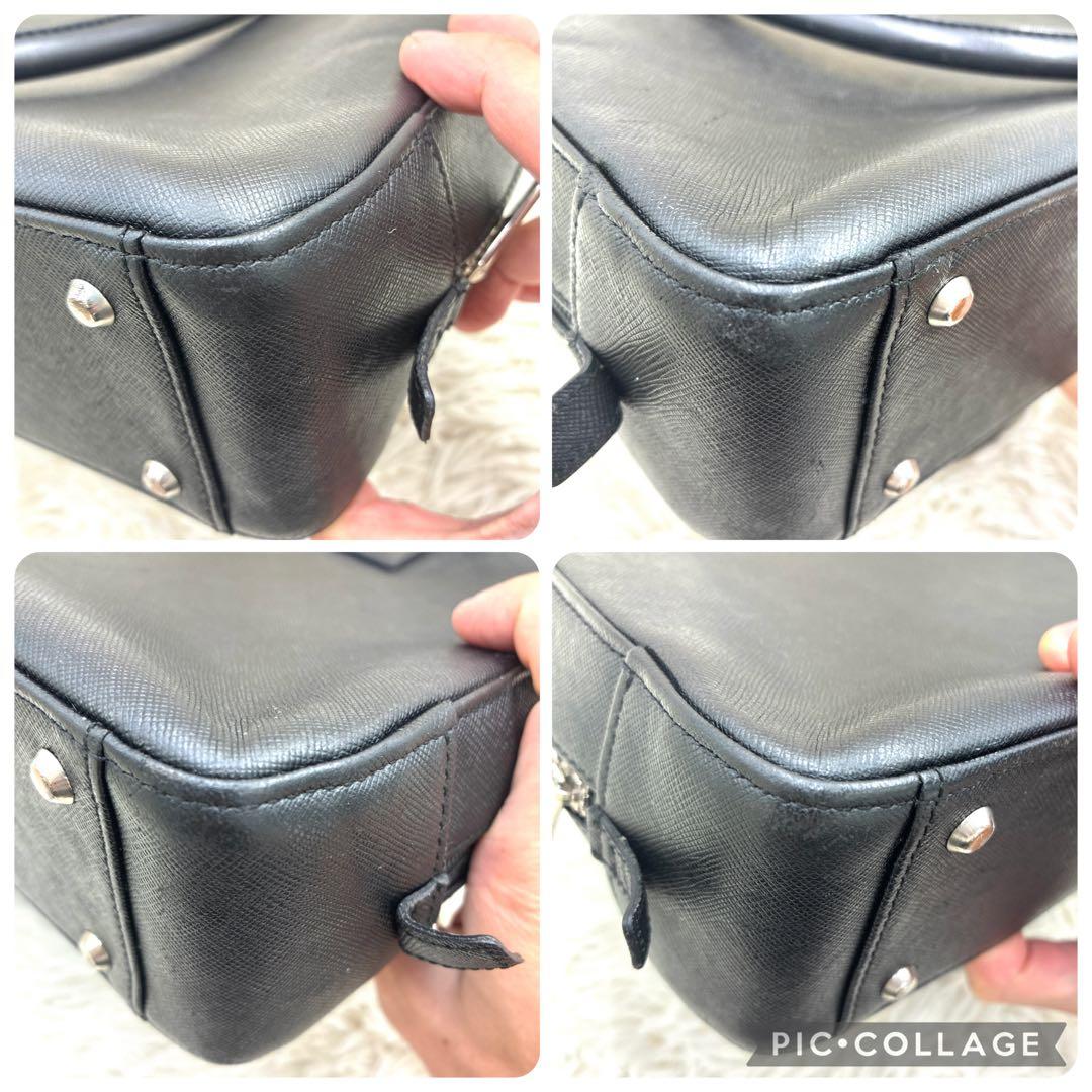 バーバリー サフィアーノレザー ノバチェック ビジネスバッグ ブラック 黒 A4