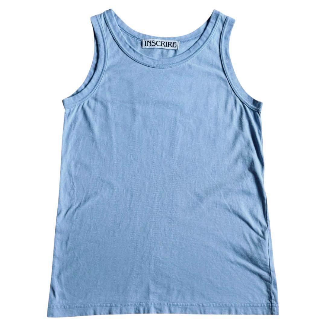 INSCRIRE アンスクリア レイヤードタンクトップ フリーサイズ 水色