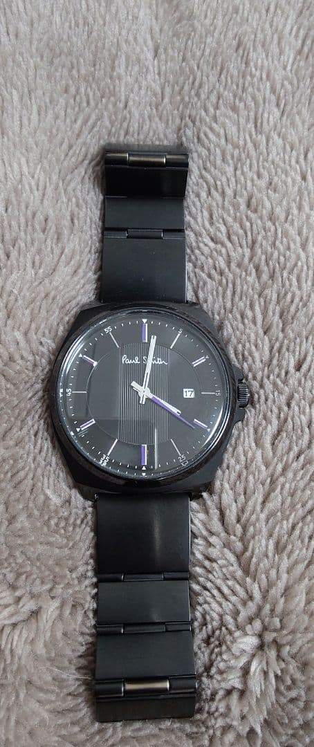 ポール・スミス 腕時計 箱・保証書・コマ付 ブラック/パープル