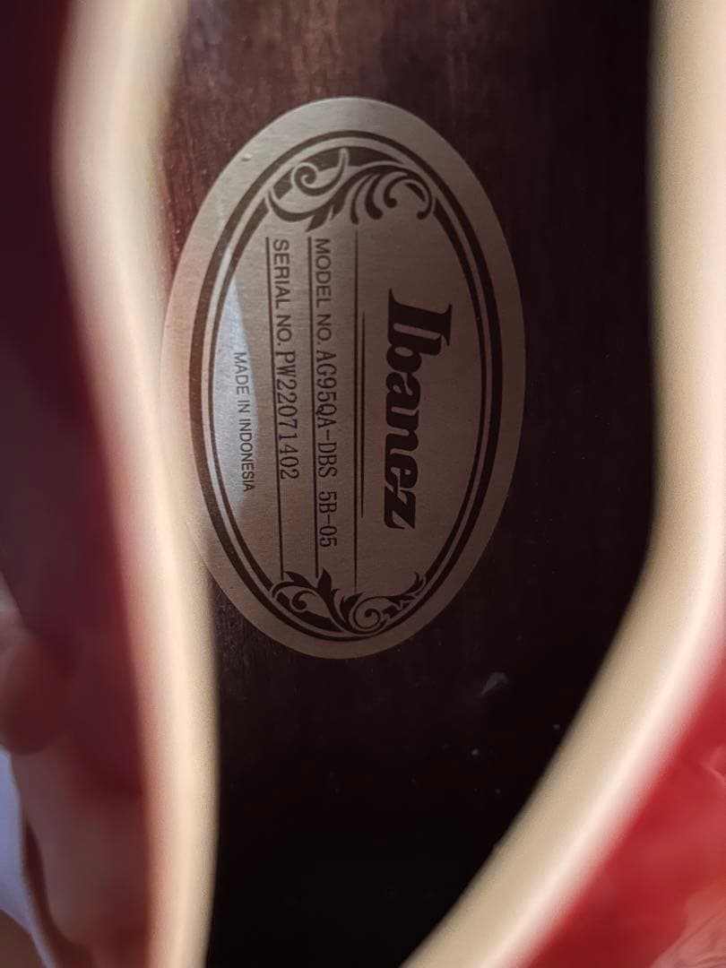Ibanez ( アイバニーズ ) フルアコAG95QA-DBS A+ 綺麗