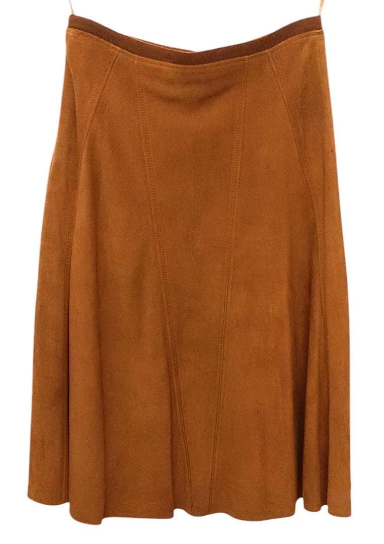 Loro piana　 ロロピアーナ　羊革(山羊)　フレア　スカート　ブラウン