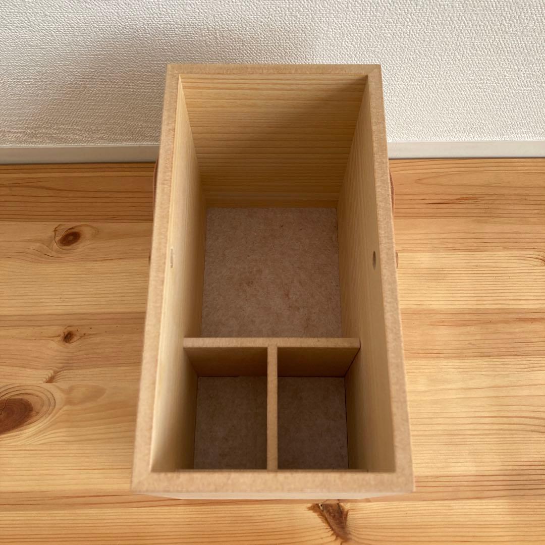 美品 北欧暮らしの道具店 木製ミラー付きメイクボックス【フェルトクッション付】