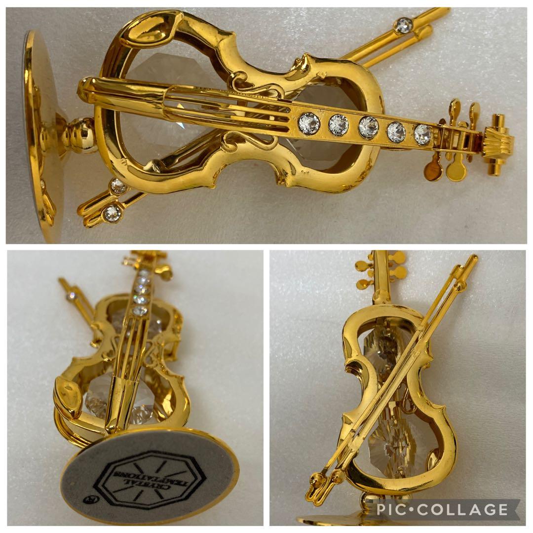 3-2673 スワロフスキー ミニチュアハイヒール・楽器5点セット