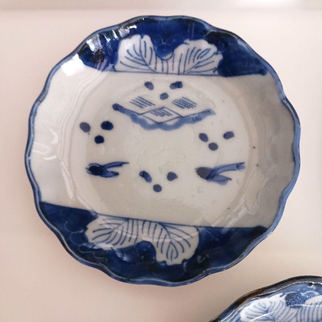 古伊万里　染付け　豆皿　　　　5枚セット