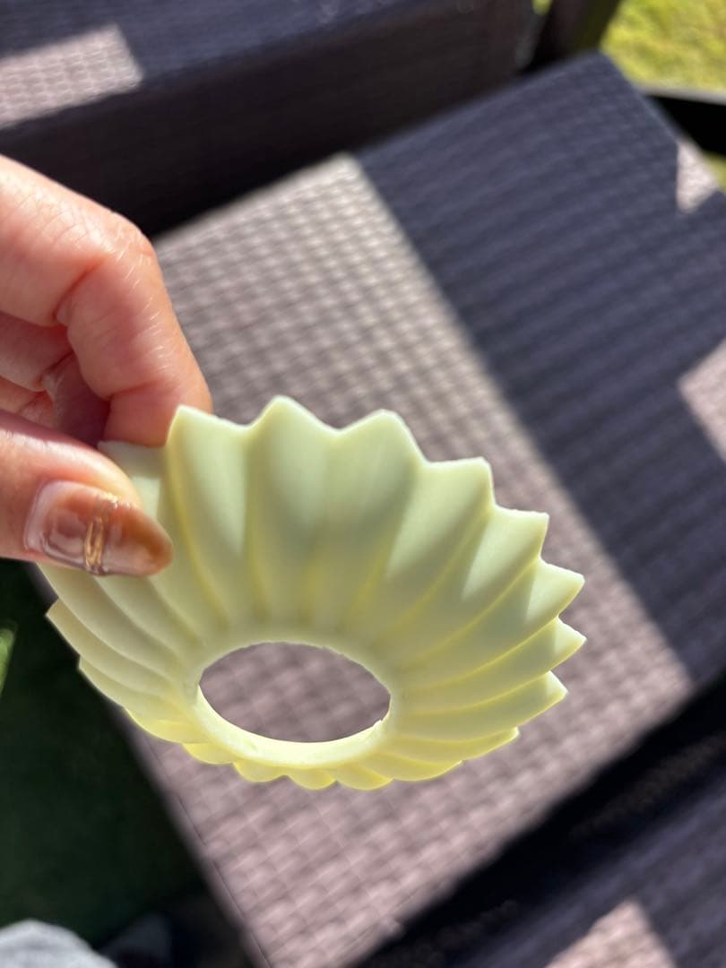 レア！カスタード サテン ウランガラス アトリエランプ シェード