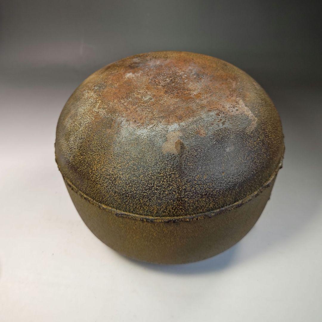 イ761 釜『釜師 橋本辰敏』『阿古陀釜 鉄釜 共箱』釜