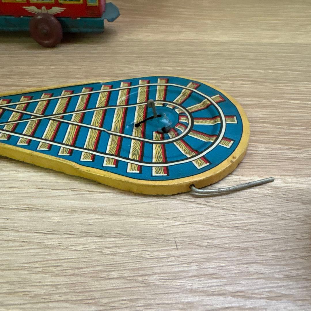 ブリキ ロータリー電車 蒸気機関車 2点 昭和レトロ アンティーク 日本製