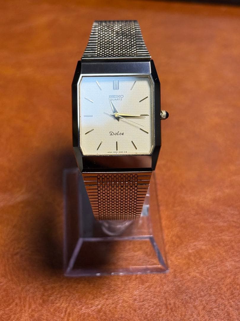 A111希少 稼動品 SEIKO DOLCE レクタンギュラー80年代