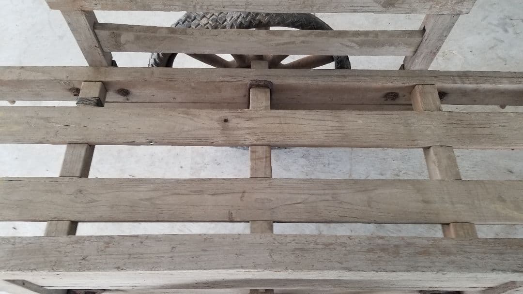 極希少品 文化遺産 美術工芸品 大型 大八車 貴重ナンバー付 大正～昭和