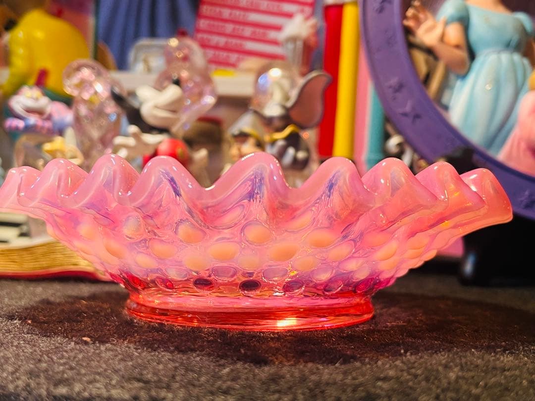 フェントン クランベリー オパールセント ホブネイル キャンディ