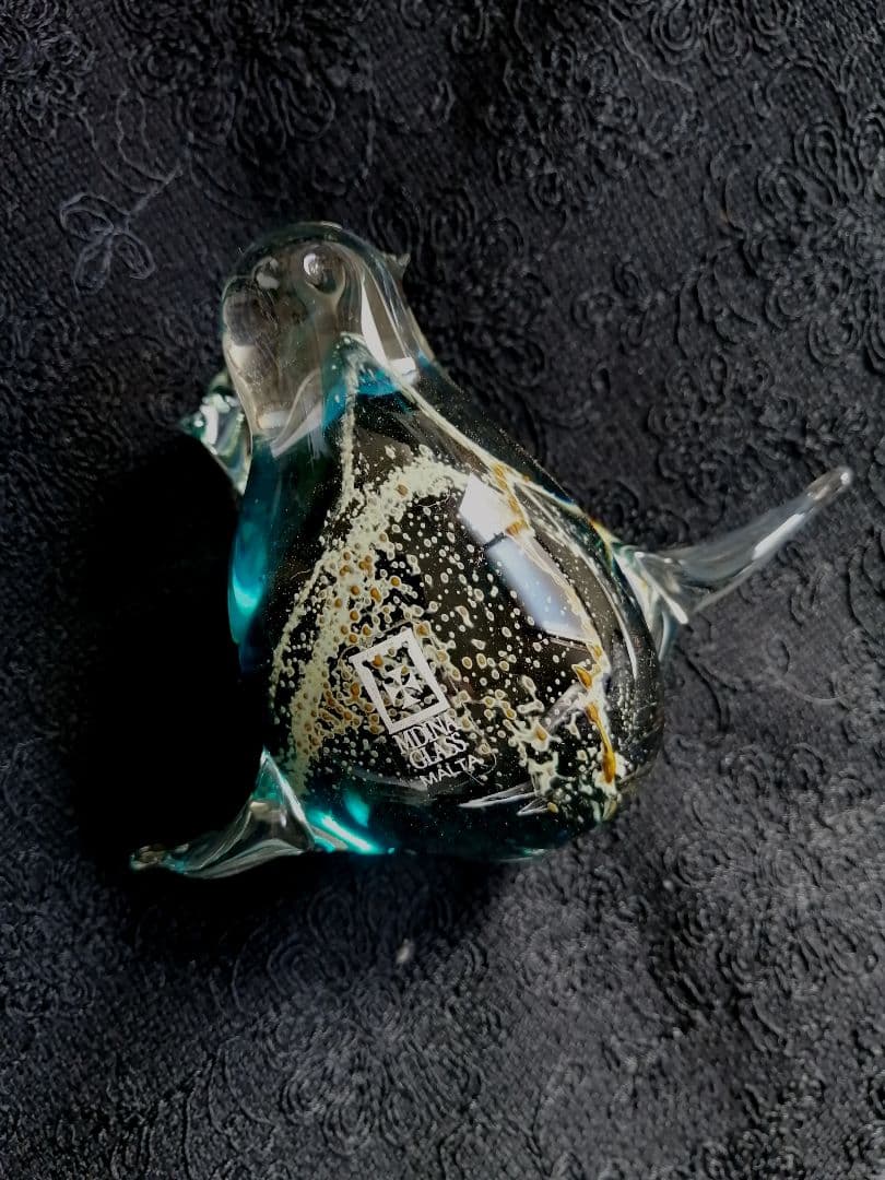 MALIA MALCO作 1999年製 小鳥 作家物ガラス工芸 MALTA製