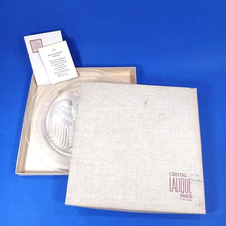 ラリック イーグル 鷲 イヤープレート クリスタルガラス 飾り皿