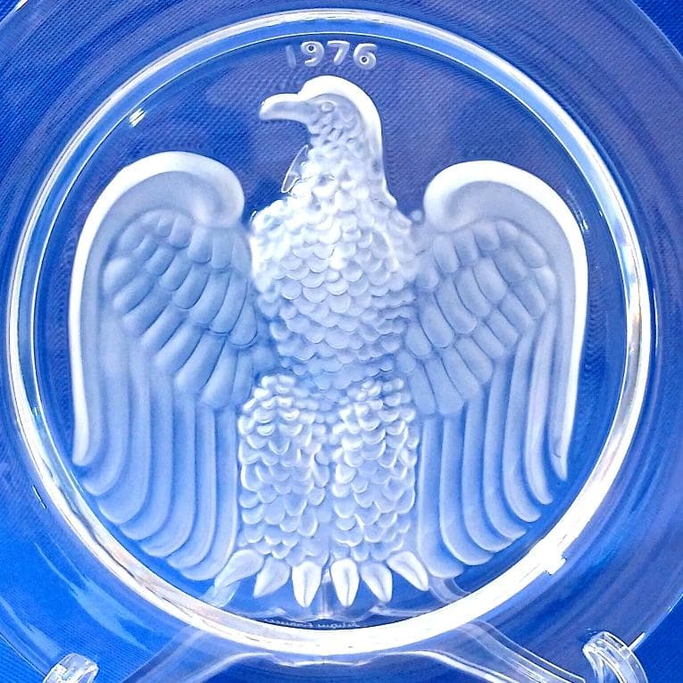 ラリック イーグル 鷲 イヤープレート クリスタルガラス 飾り皿