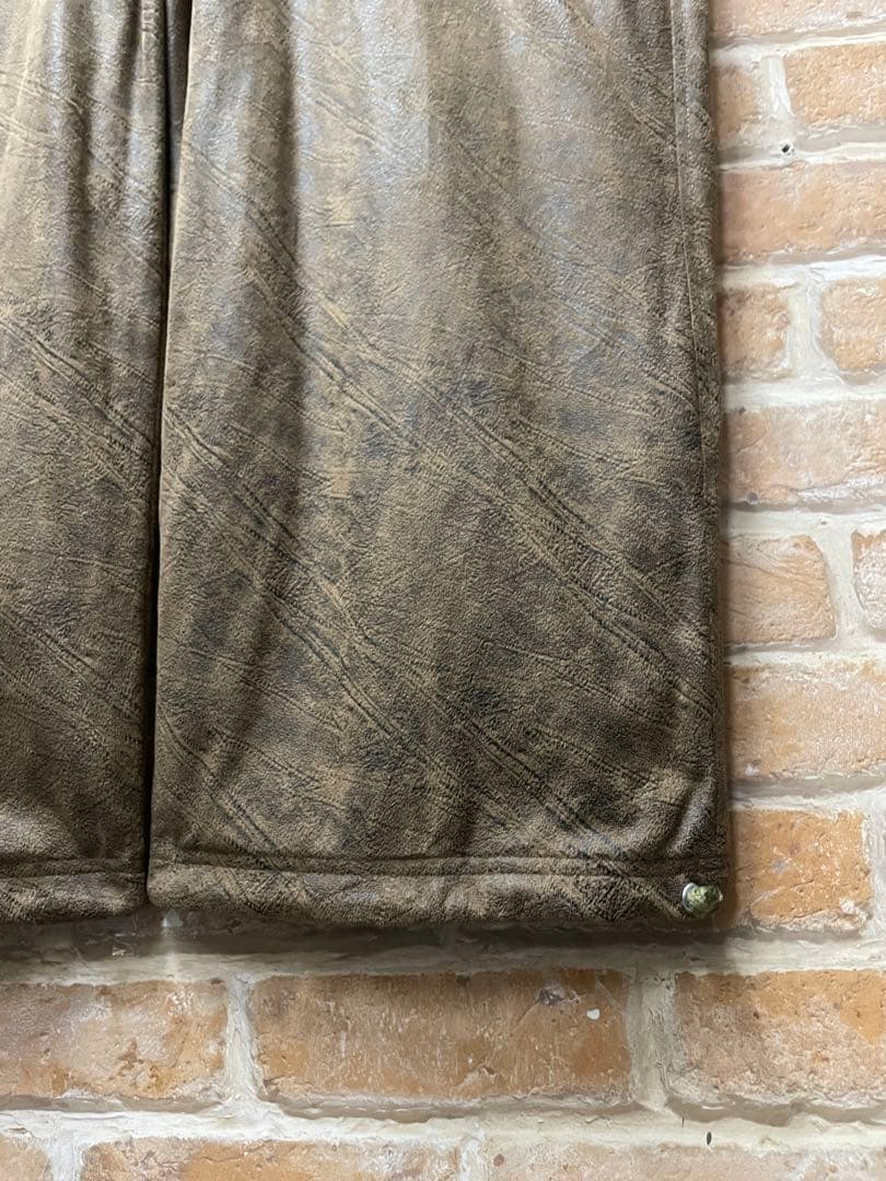 00s スウェードジャケット　セットアップ　スウェードパンツ　茶　y2k 古着