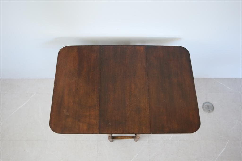 英国アンティーク木製ゲートレッグテーブル/ダイニング机バタフライ(89-251)