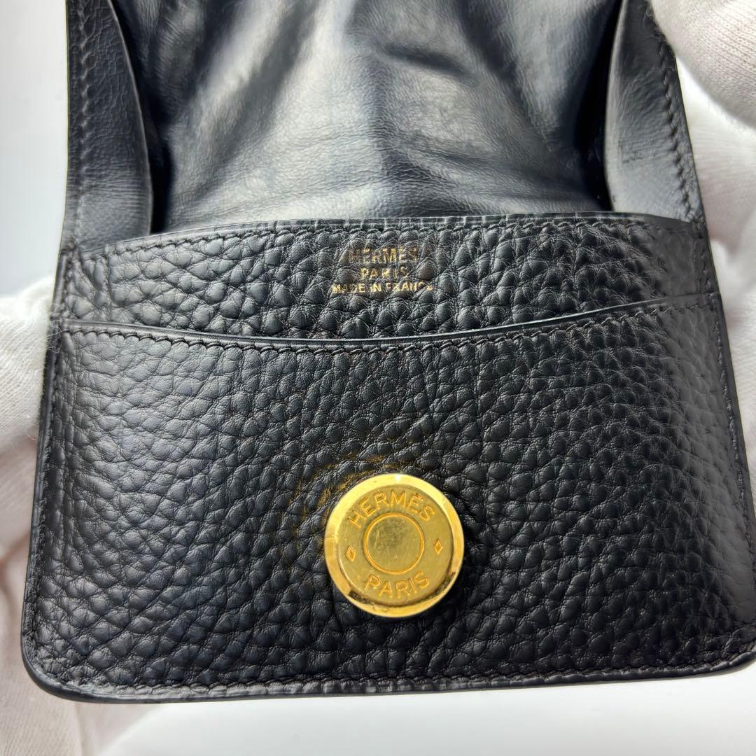 HERMES エルメス ドゴン  カードケース ゴールド 金具 □B刻印