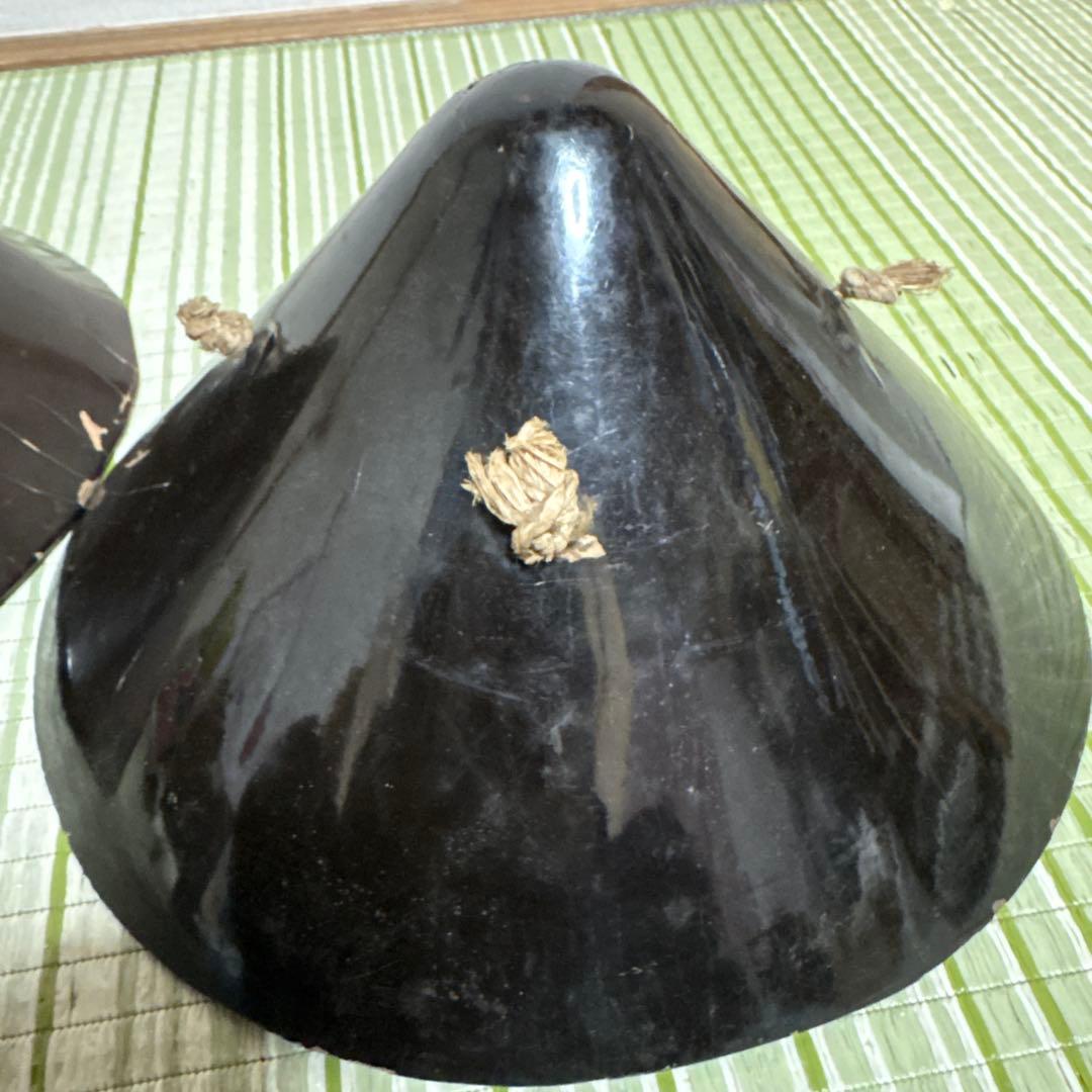陣笠　サムライ　武具　帽子　戦国　工芸品　骨董品　時代物　漆　2個セット