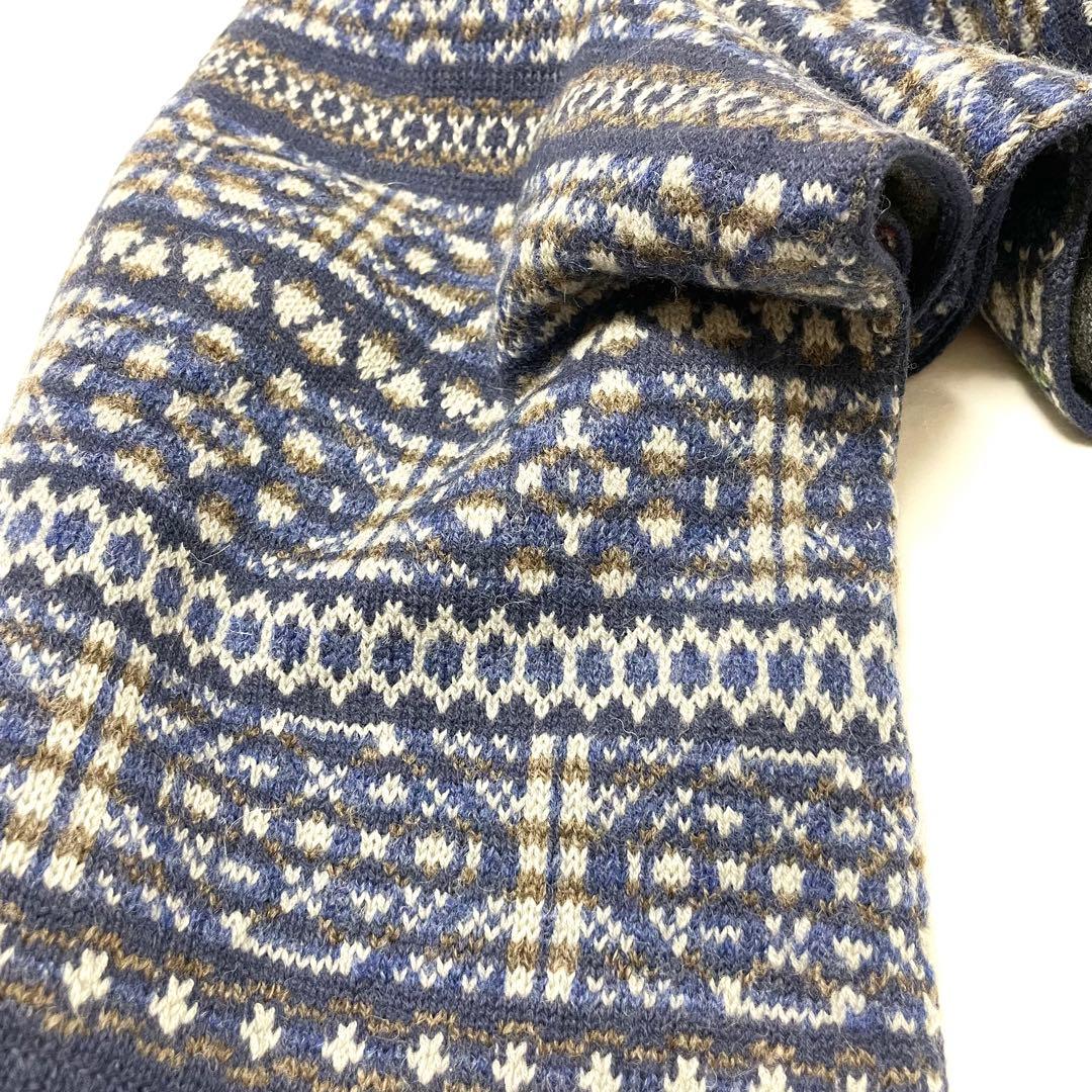 45R アルパカジャガードカウチンフェアアイル マフラー レディース