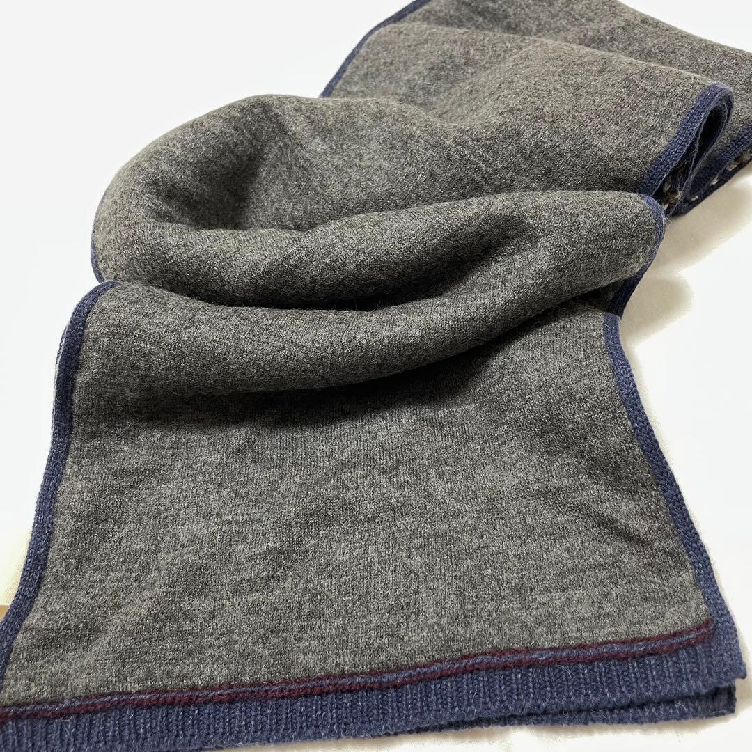 45R アルパカジャガードカウチンフェアアイル マフラー レディース