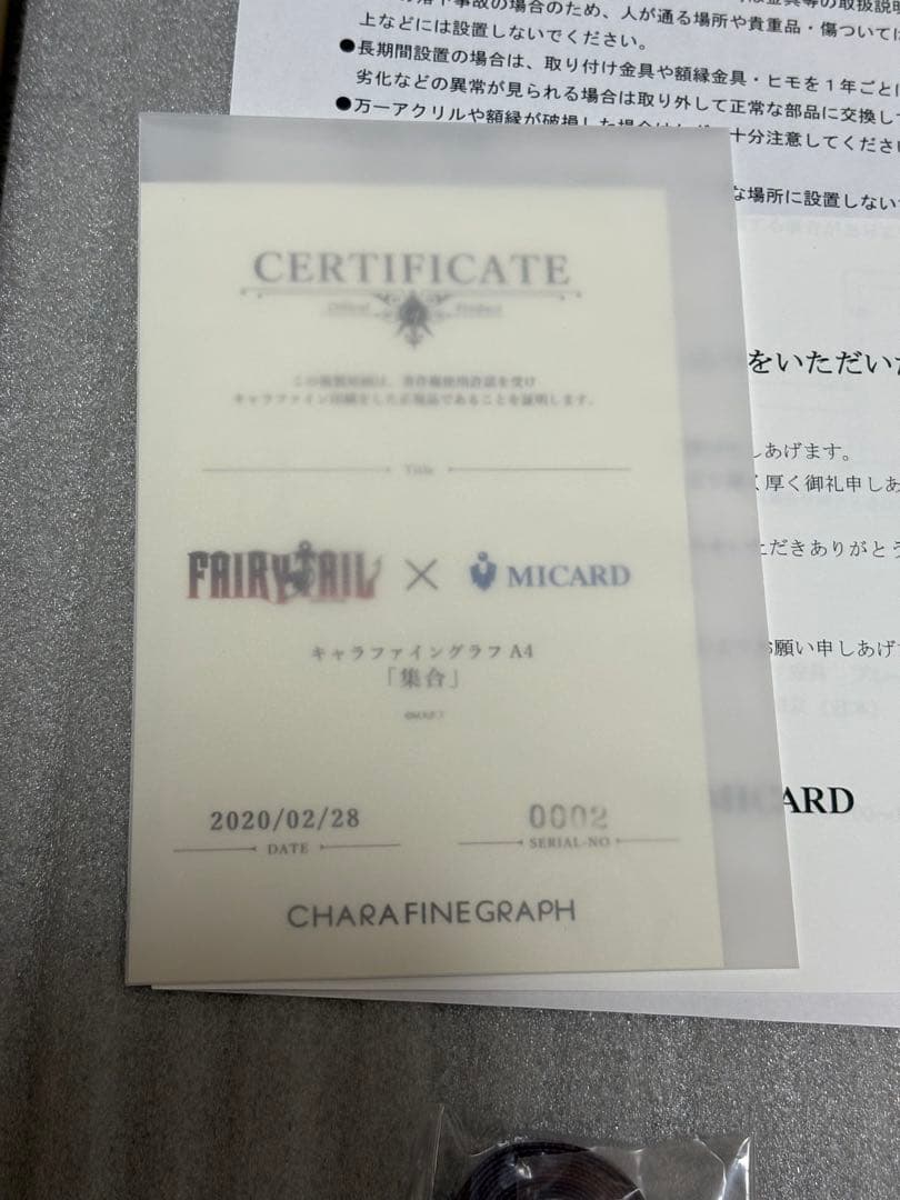 ハ*割様 フェアリーテイル　エムアイカード キャラファイングラフ A4 No.0