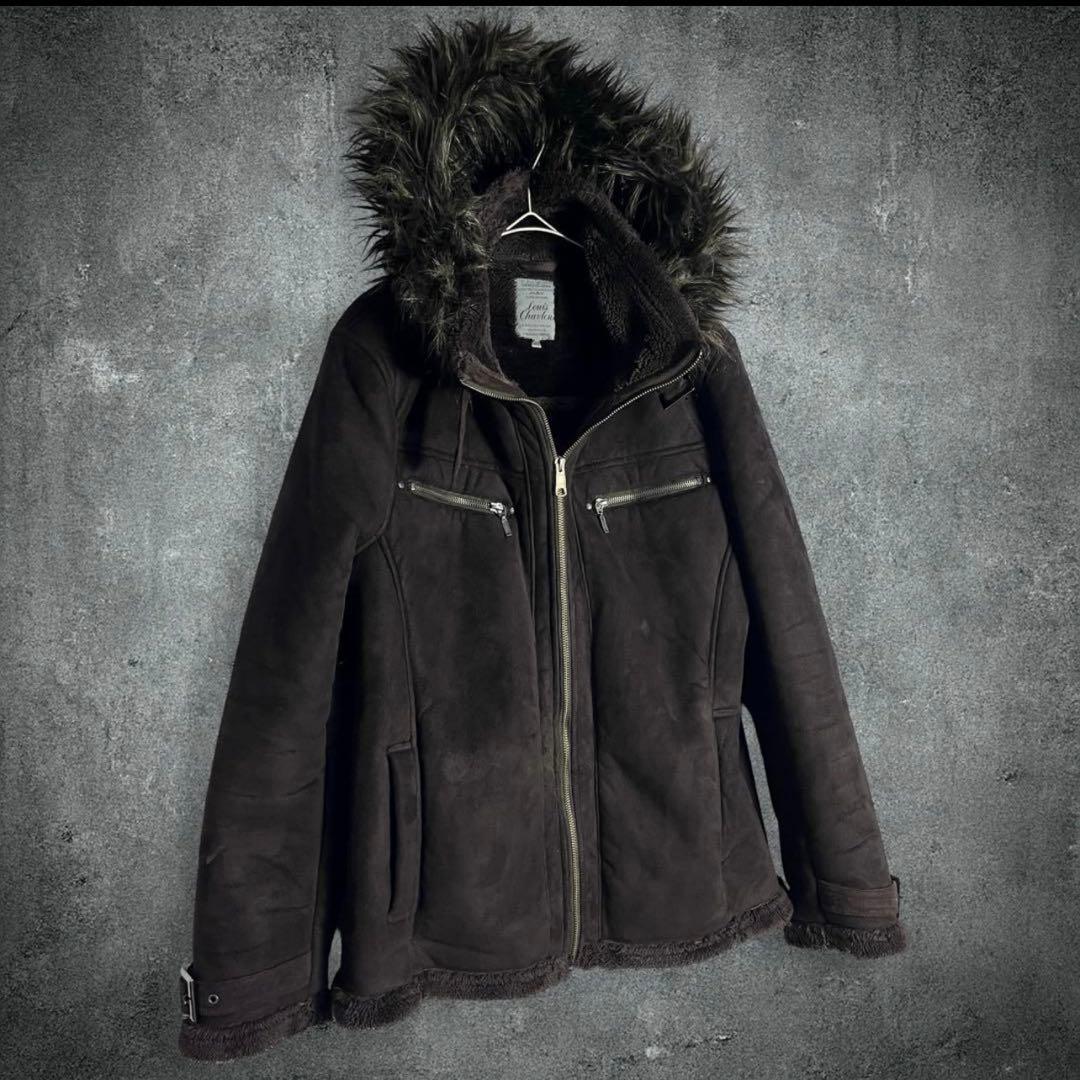 archive 00s y2k ダークブラウン　ファージャケット