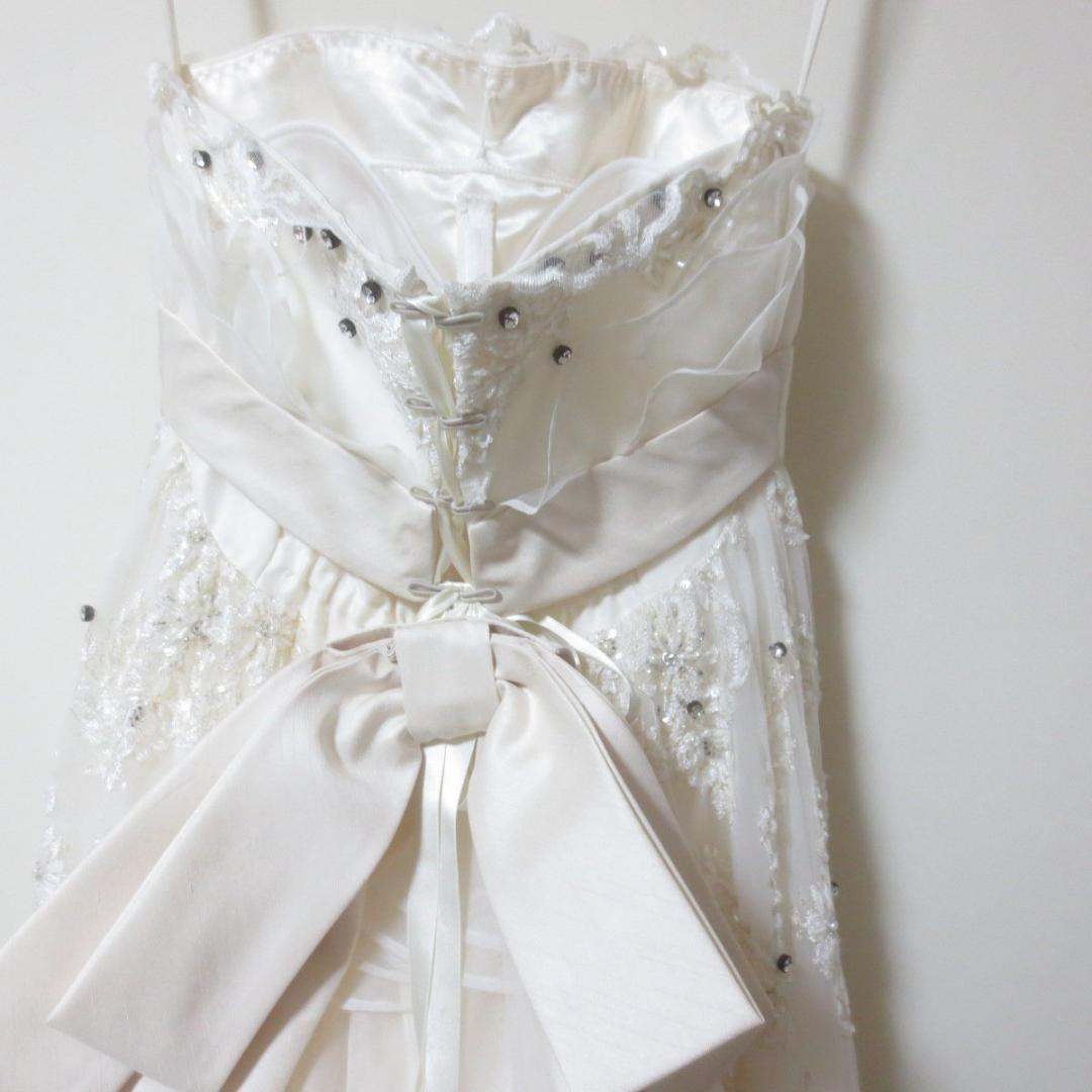 ジルスチュアート　ウエディングドレス　オフホワイト　7号　結婚式　新婦 BC03