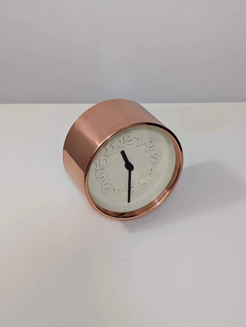 名作 渡辺力 小さな時計 純銅モデル リキクロック ジャパニーズモダン