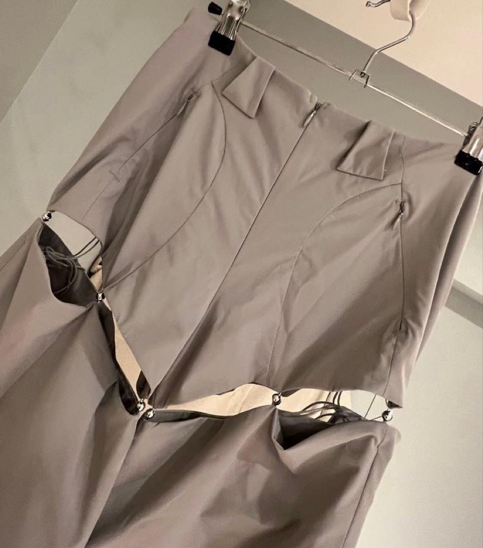 THEREDTHREAD G tech magnet legpants グレー