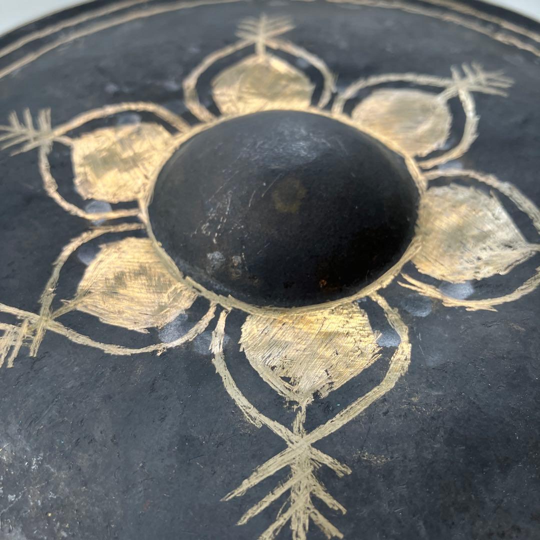 金属製打楽器 中国 チベット ゴング ドラ 銅鑼 アンティーク