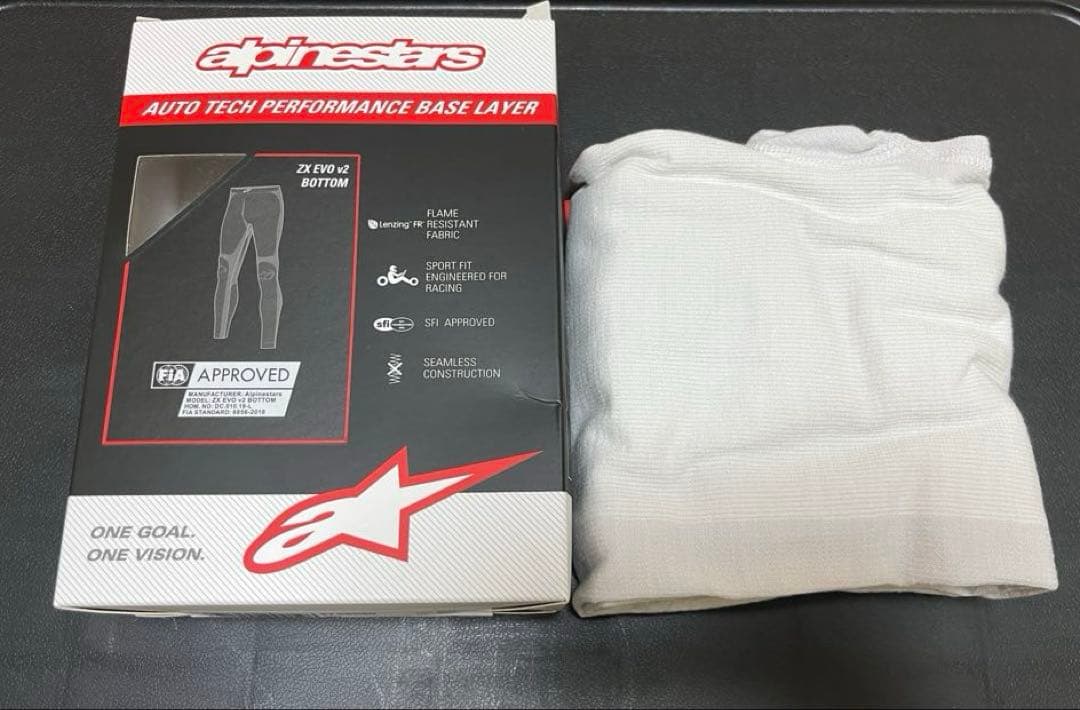 alpinestarsZX BOTTOM EVO V2ホワイトグレーM/Lサイズ