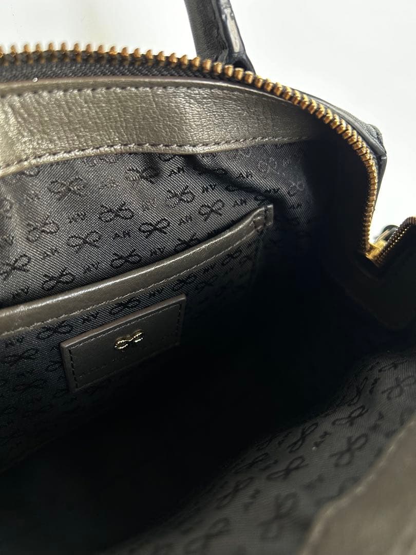 【kumako様】ANYA HINDMARCH 黒 レザー ショルダーバッグ