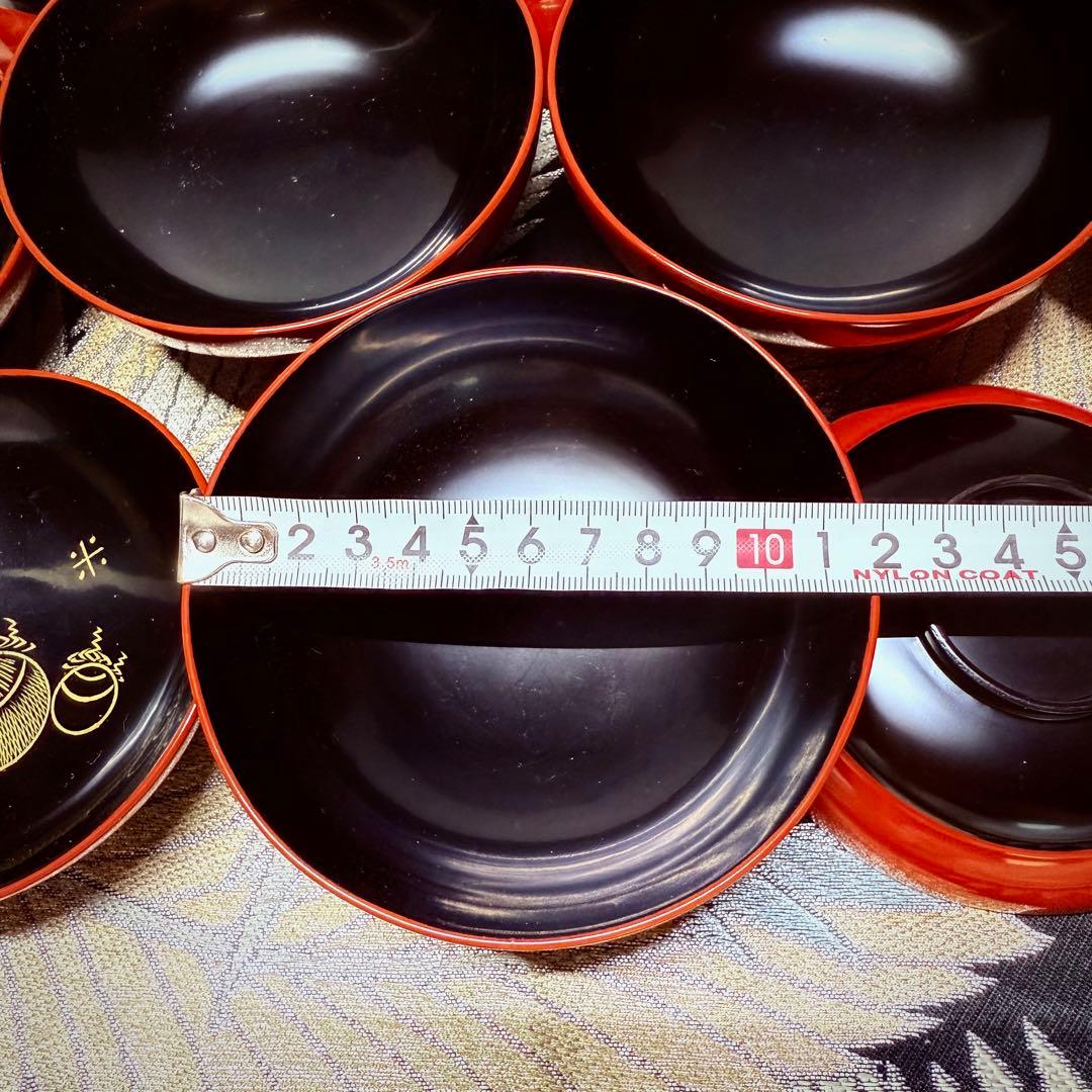 漆器輪島塗　蒔絵金彩細工　沈金木製　蓋付椀　お煮物椀　吸物椀　10客