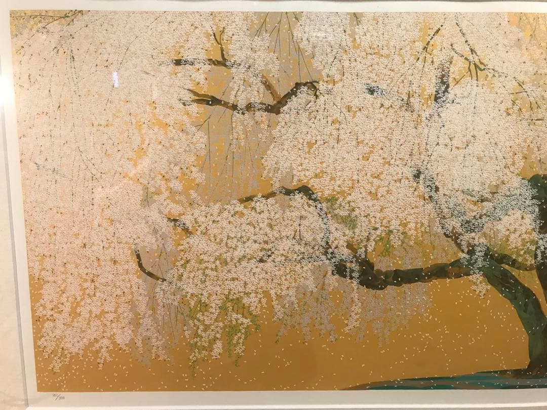 メル24736さま専用　中島千波「醍醐寺三宝院枝垂櫻吹雪」シルクスクリーン