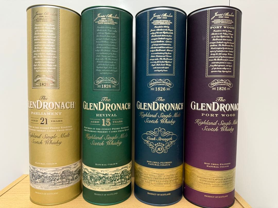 新品未開栓 希少品　グレンドロナック　4本セット　旧ボトル　21年　15年 新品未開栓 希少品 グレンドロナック 4本セット 旧ボトル 21年 15年