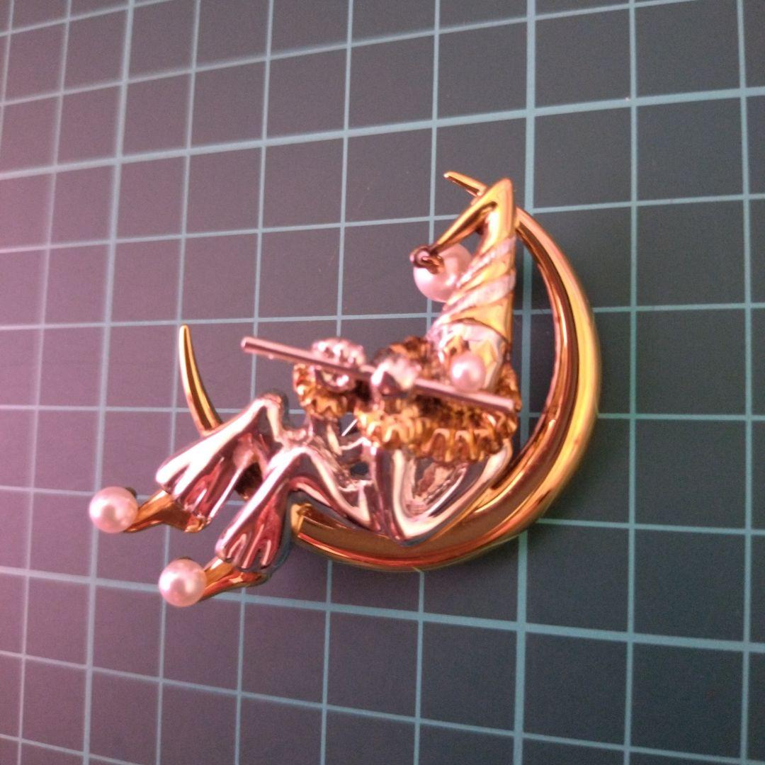 MIKIMOTO ピエロ ブローチ シルバー ゴールド パール ルビー ミキモト