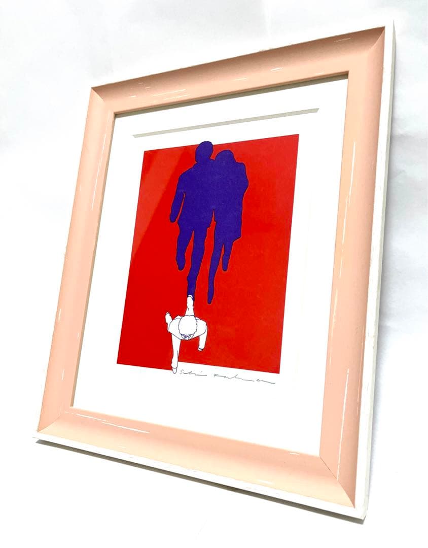 福田繁雄 『SHADOW』 シルクスクリーン 1977年制作 サイン入り 額装