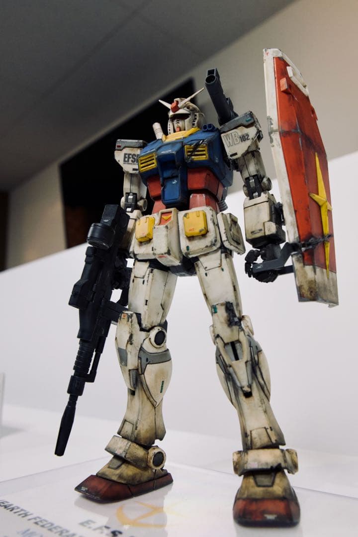 ガンプラ RX-78 ガンダム オリジンver. (ウェザリング済み完成品) 模型