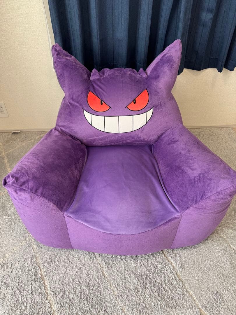 ゲンガー クッションチェア 紫 送料無料】【通販限定】ポケモン ビーズソファ ゲンガー