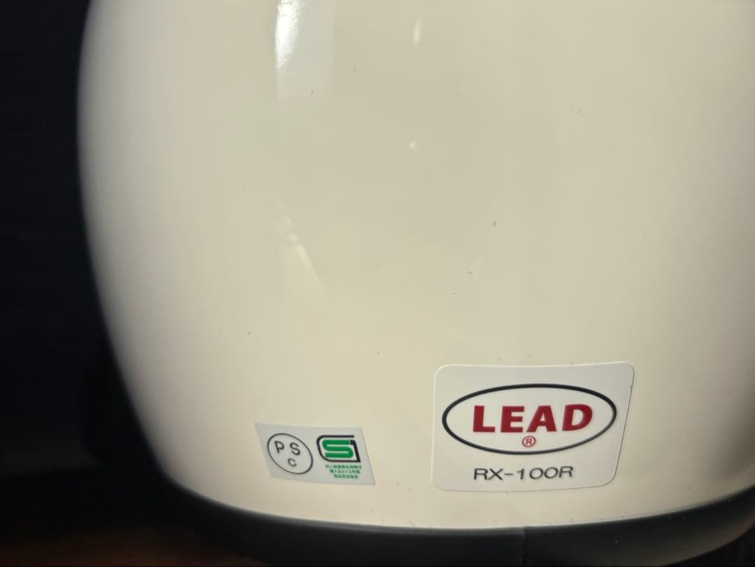 LEAD フルフェイス ホワイト RX-100R スモークシールド付き。 族ヘル