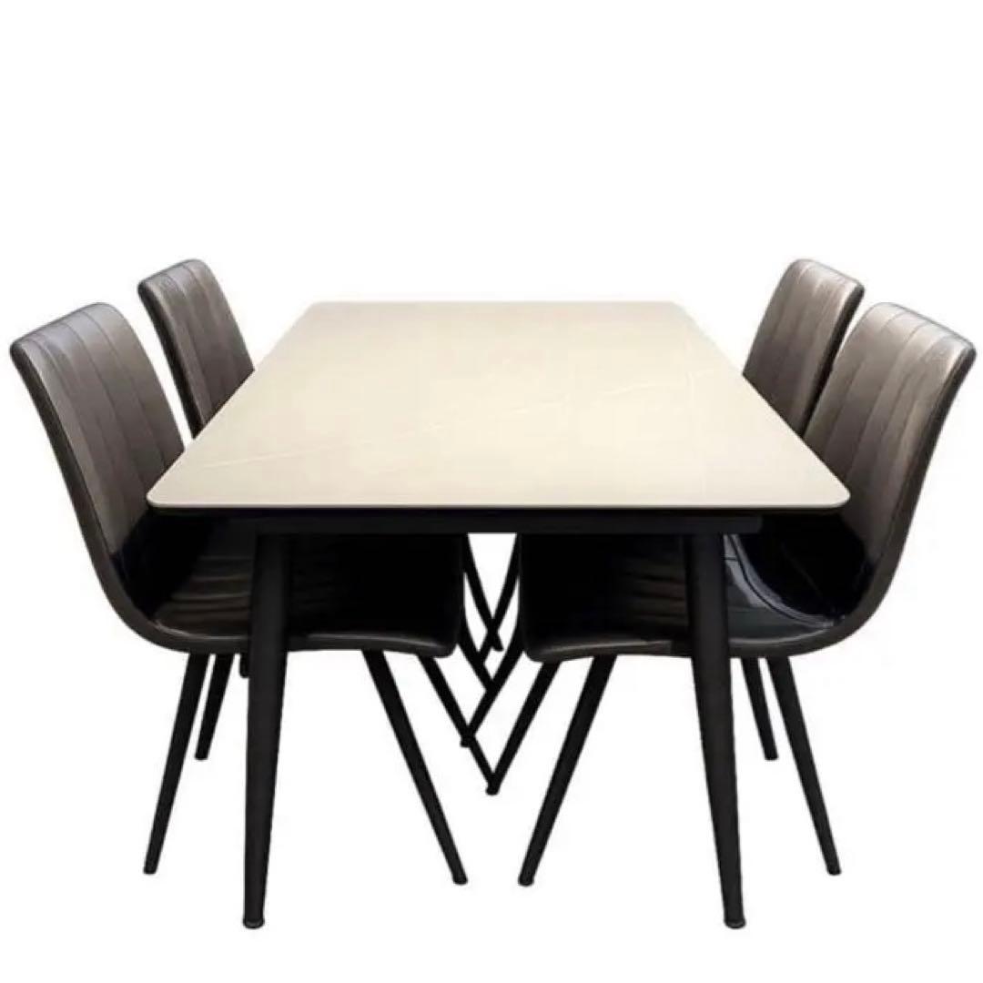 【半額以下！】ダイニングテーブル　チェア4脚　大理石　セラミック