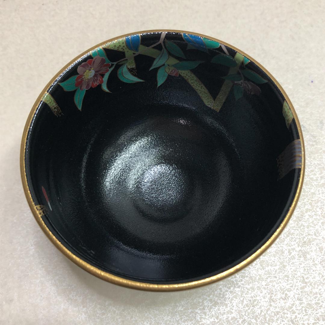 桑野むつ子 京焼 作家物 桑野睦子 茶碗 御所の花 十二ヶ月 十二月