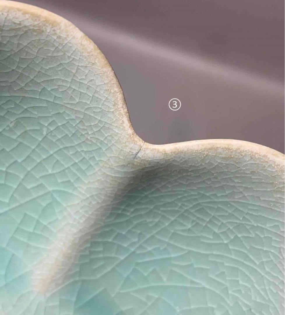 中国 見込み花図　花形洗筆（鉢）　u6230931